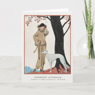 George Barbier, Carte de remerciements Art déco