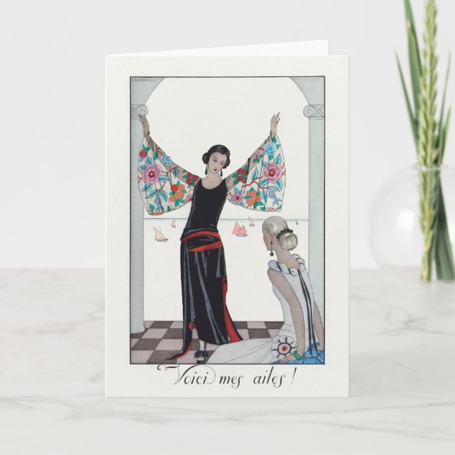 George Barbier, Carte de remerciements Art déco (Devant)