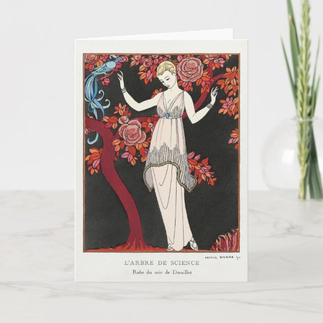 George Barbier, Carte de remerciements Art déco (Devant)