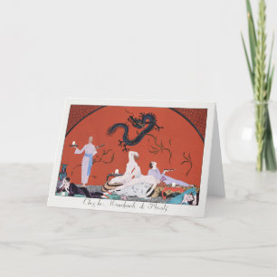 George Barbier, Carte de remerciements Art déco