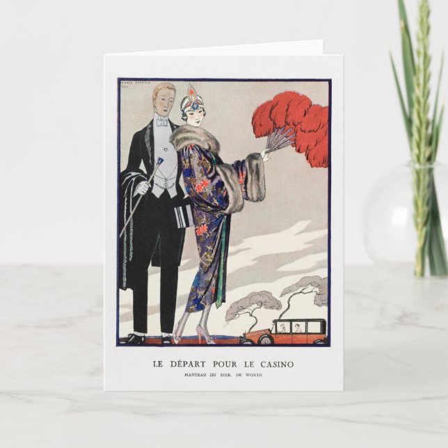 George Barbier, Carte de remerciements Art déco (Devant)