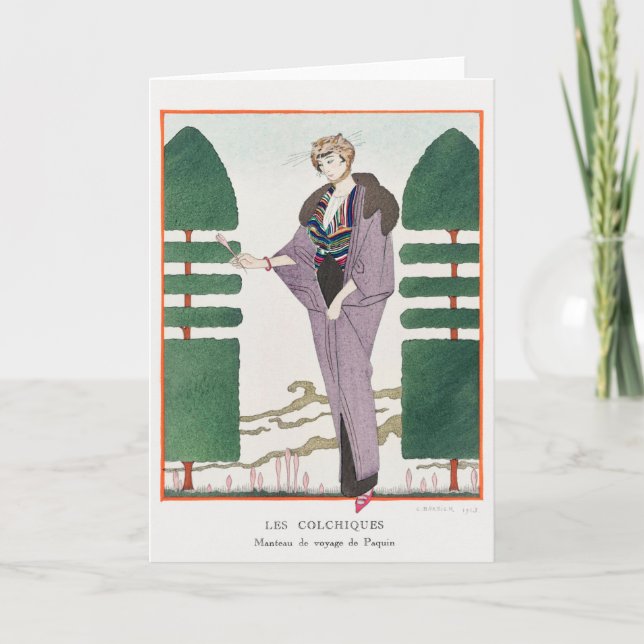 George Barbier, Carte de remerciements Art déco (Devant)