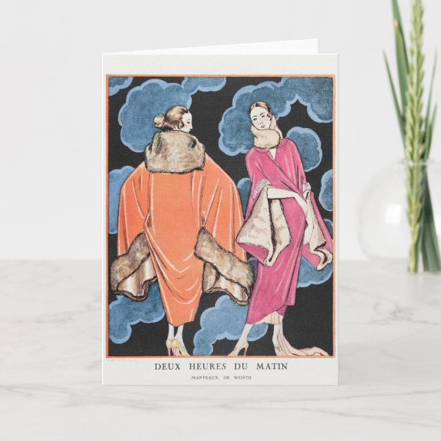 George Barbier, Carte de remerciements Art déco (Devant)