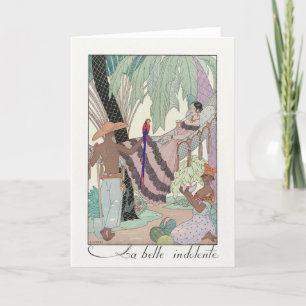 George Barbier, Carte de remerciements Art déco