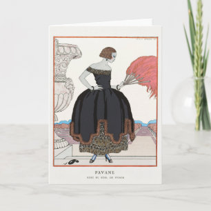 George Barbier, Carte de remerciements Art déco