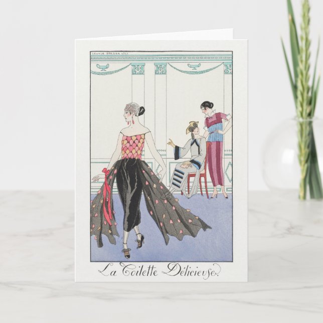 George Barbier, Carte de remerciements Art déco (Devant)