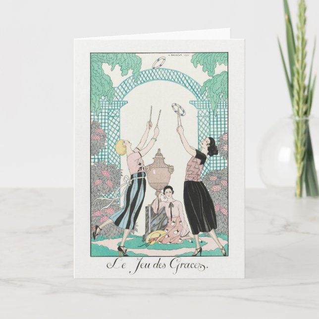 George Barbier, Carte de remerciements Art déco (Devant)