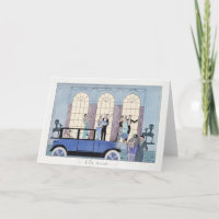 George Barbier, Carte de remerciements Art déco