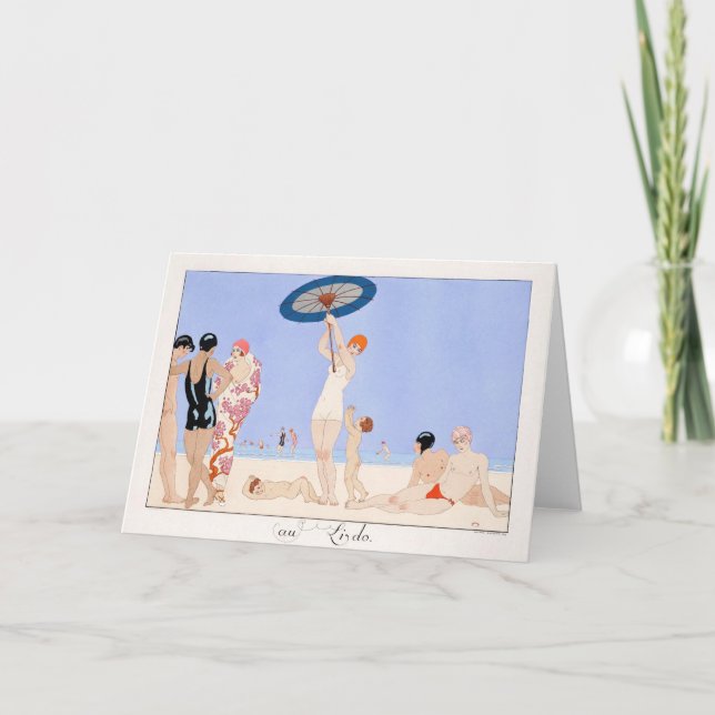 George Barbier, Carte de remerciements Art déco (Devant)