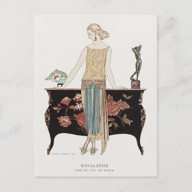 George Barbier, carte postale Art déco (Devant)