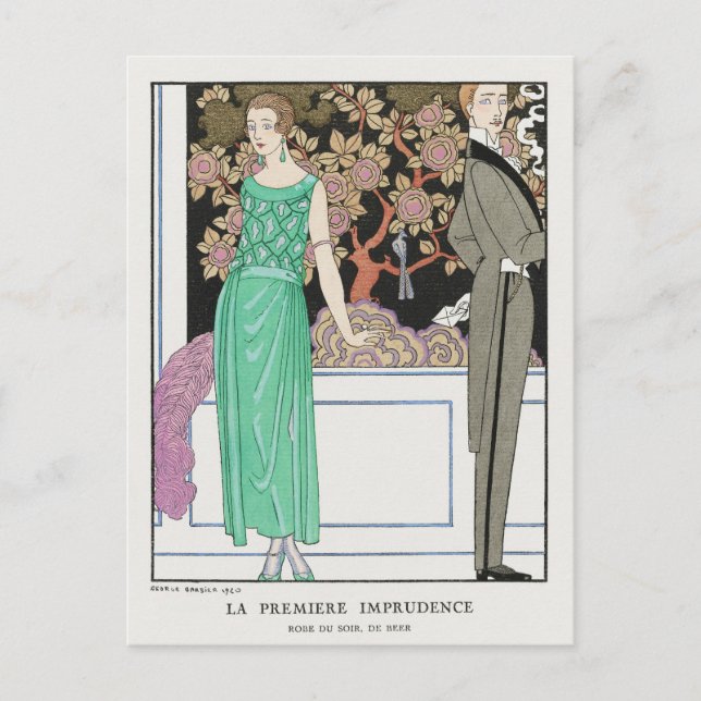 George Barbier, carte postale Art déco (Devant)