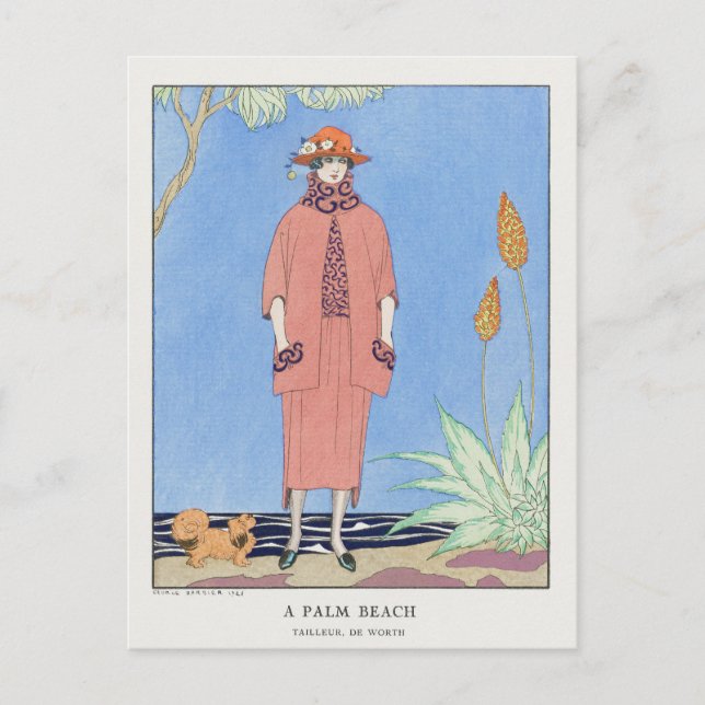 George Barbier, carte postale Art déco (Devant)