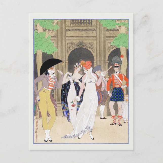 George Barbier, carte postale Art déco (Devant)