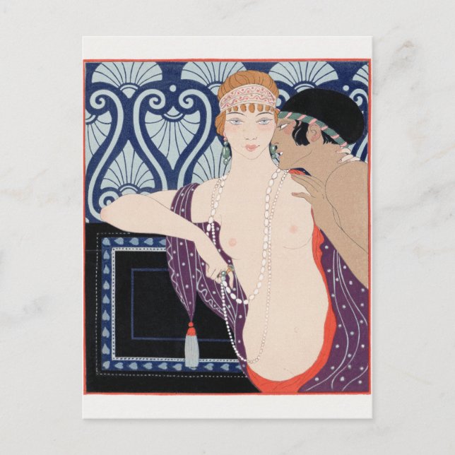 George Barbier, carte postale Art déco (Devant)