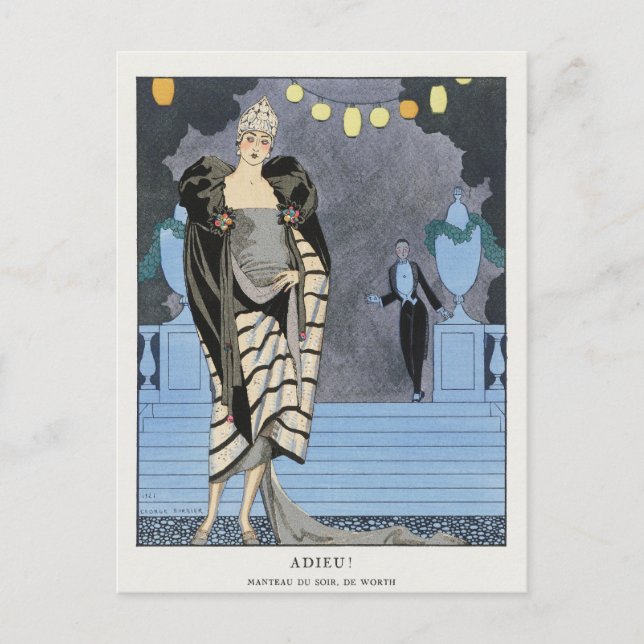George Barbier, carte postale Art déco (Devant)