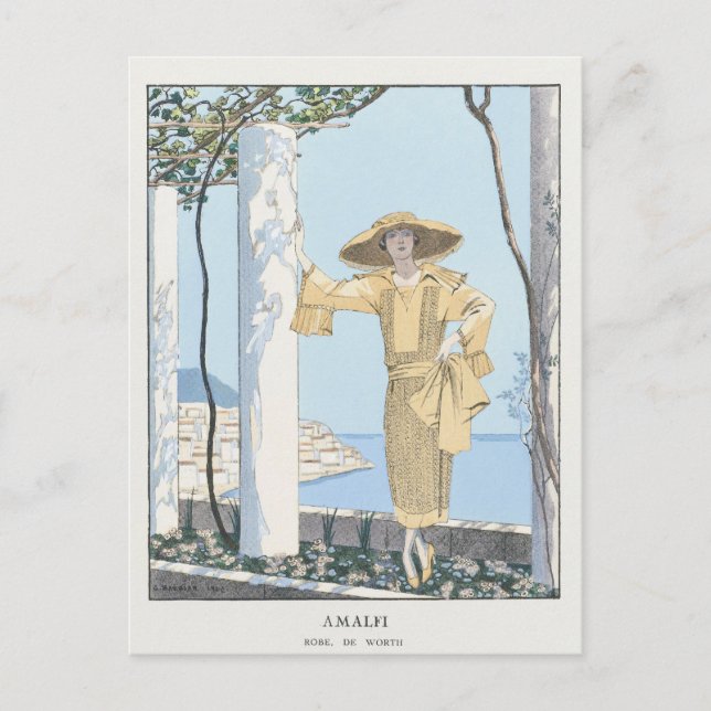 George Barbier, carte postale Art déco (Devant)