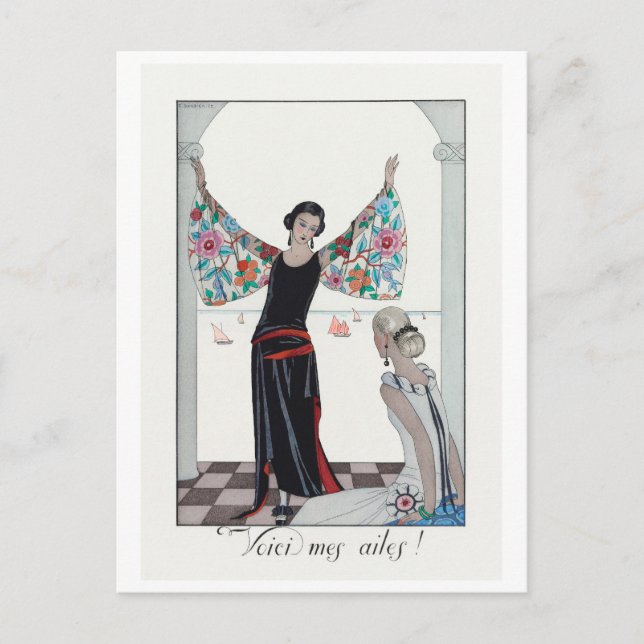 George Barbier, carte postale Art déco (Devant)