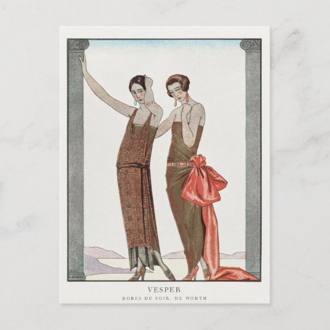 George Barbier, carte postale Art déco (Devant)