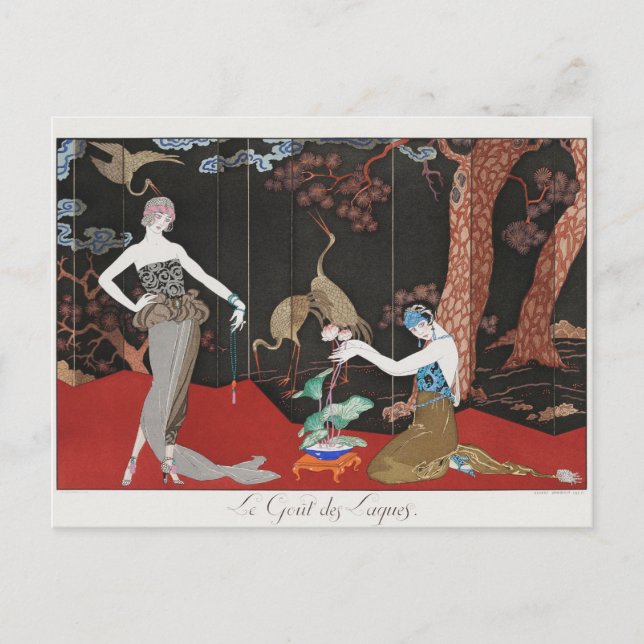 George Barbier, carte postale Art déco (Devant)