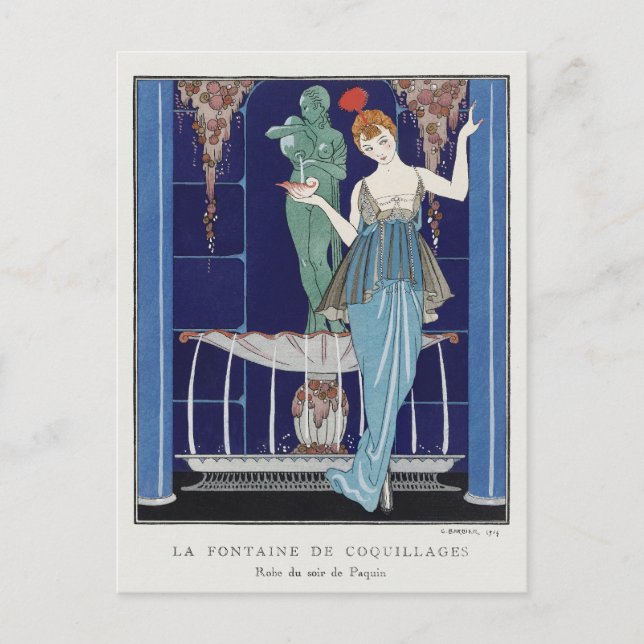 George Barbier, carte postale Art déco (Devant)