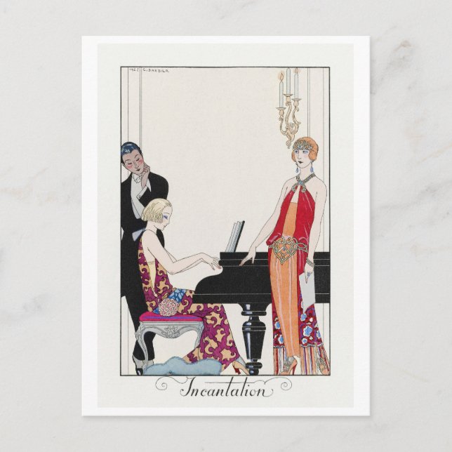 George Barbier, carte postale Art déco (Devant)