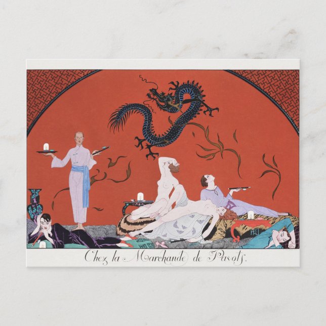 George Barbier, carte postale Art déco (Devant)