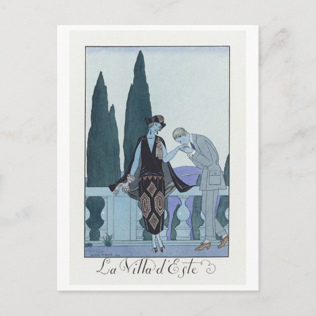 George Barbier, carte postale Art déco (Devant)