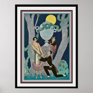 George Barbier "La Proposition" Art Déco Imprimer 