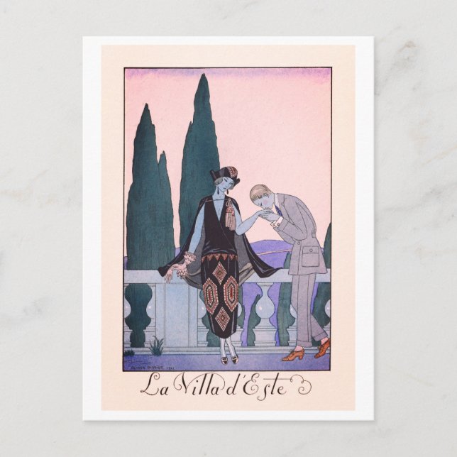 George Barbier Vintage Fashion Postcard (Front)