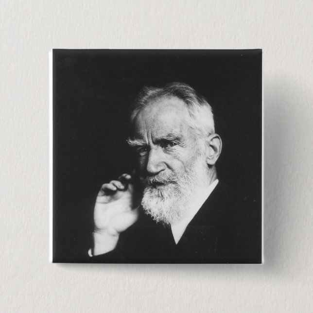 George Bernard Shaw 2 Inch Square Button (Front)