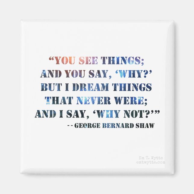 George Bernard Shaw Magnet de devis inspirant (Devant)
