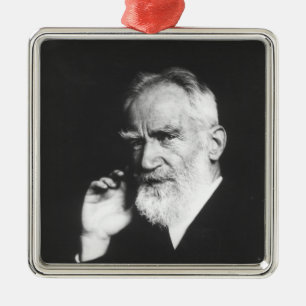 George Bernard Shaw Metal Ornament