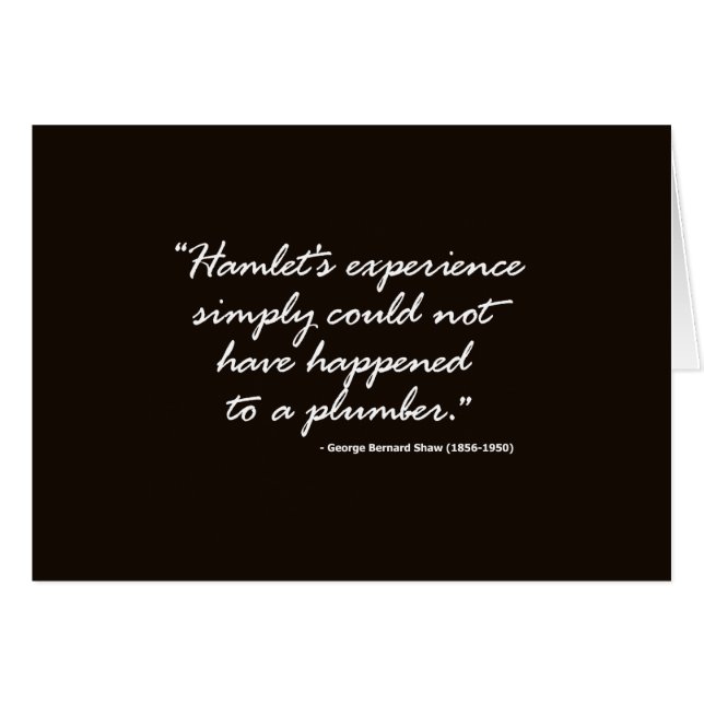 George Bernard Shaw on Hamlet (Front Horizontal)