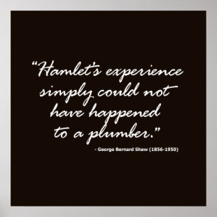 George Bernard Shaw on Hamlet Poster