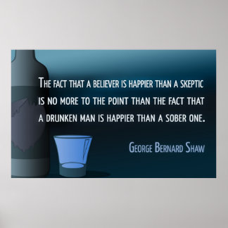 George Bernard Shaw | Poster sur la sobriété