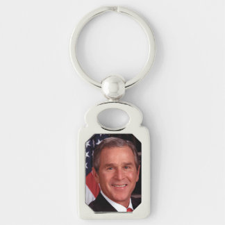 George Bush 43rd US American President Photo Keychain