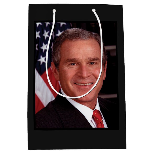 George Bush 43rd US American President Photo Medium Gift Bag (Front)