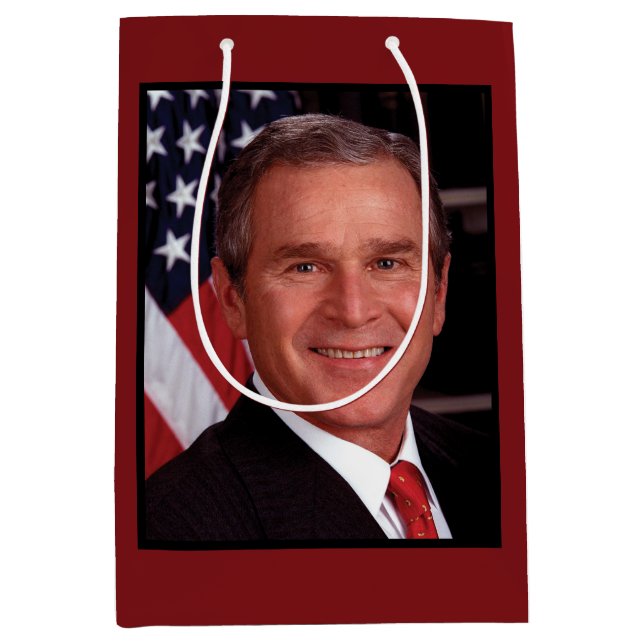 George Bush 43rd US American President Photo Medium Gift Bag (Front)