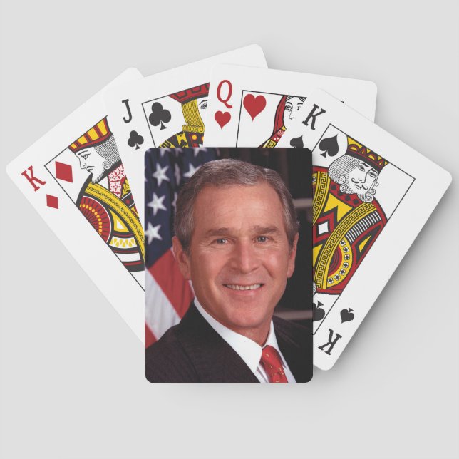 George Bush 43rd US American President Photo Playing Cards (Back)