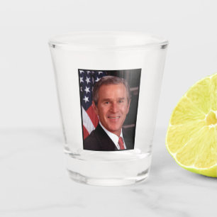 George Bush 43rd US American President Photo Shot Glass