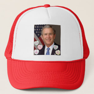 George Bush Valentine's Day Trucker Hat