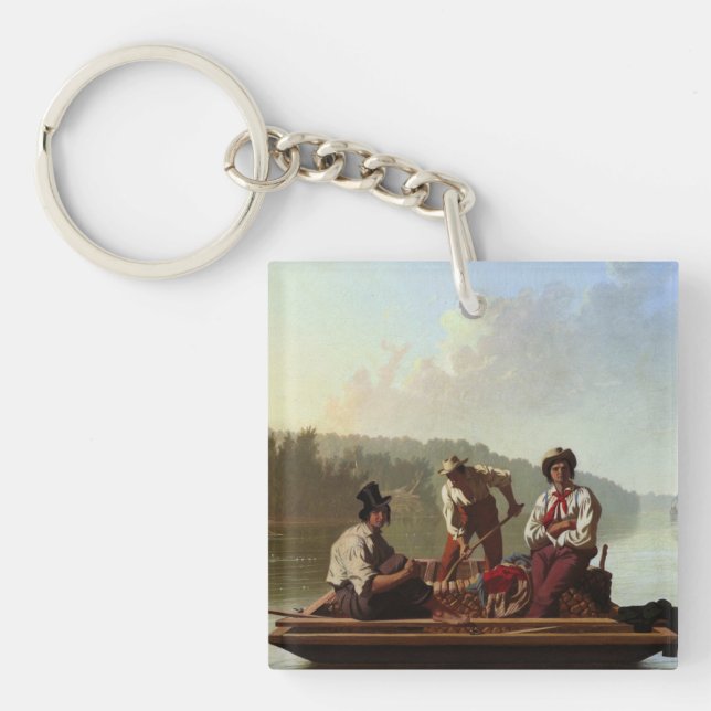 George Caleb Bingham Boatmen on the Missouri   Keychain (Front)