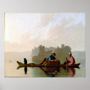George Caleb Bingham Fur Traders Descending Poster