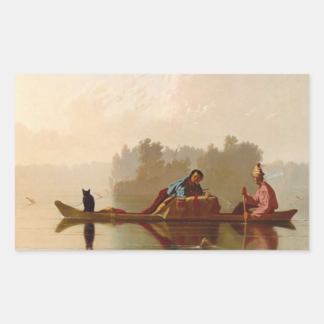 George Caleb Bingham - Fur Traders Descending Sticker (Front)