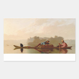 George Caleb Bingham - Fur Traders Descending Sticker
