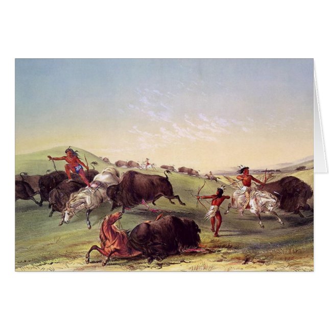 George Catlin - Buffalo Hunt (Front Horizontal)