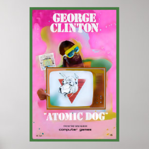 George Clinton Computer Games 1982 Promo Poster
