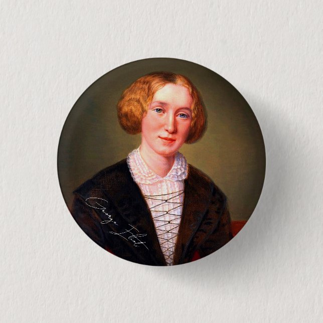 George Eliot 1 Inch Round Button (Front)