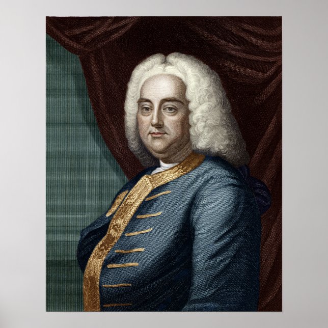 George Frederic Handel, engraved by Thomson Poster (Front)