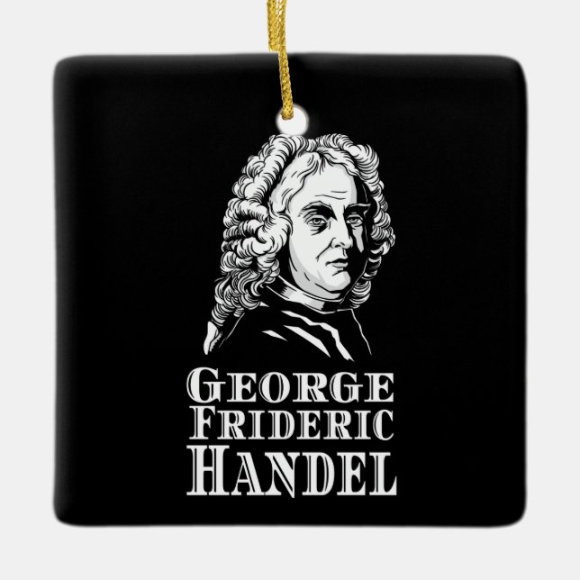 George Frideric Handel Portrait Ceramic Ornament (Front)
